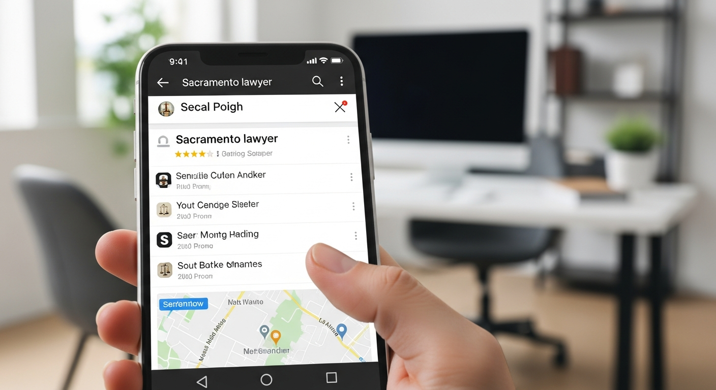 Mobile phone searching for Sacramento lawyer